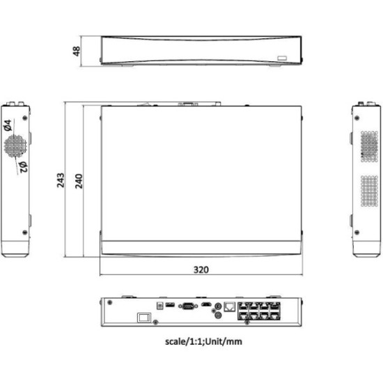 Rejestartor IP Hikvision DS-7608NXI-K1/8P(D)