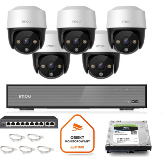 Zestaw monitoringu Imou 5x kamera Cruiser 4MP POE
