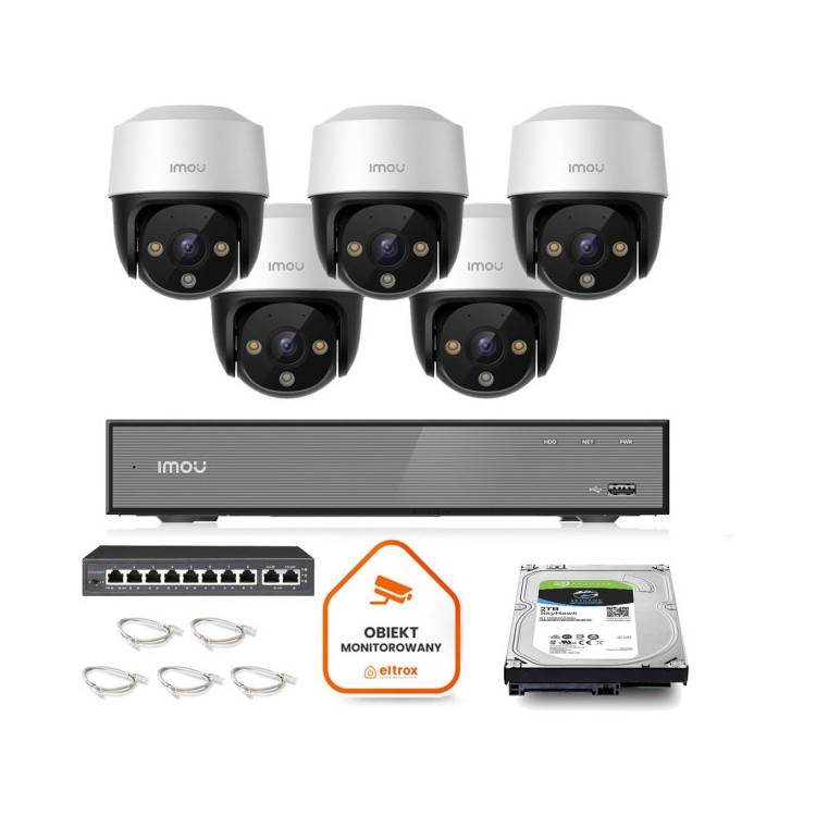 Zestaw monitoringu Imou 5x kamera Cruiser 4MP POE