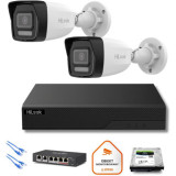 Zestaw moinitoringu IP Hilook 2x IPC-B180HA-LU tuba 8MP Smart-hybrid Light