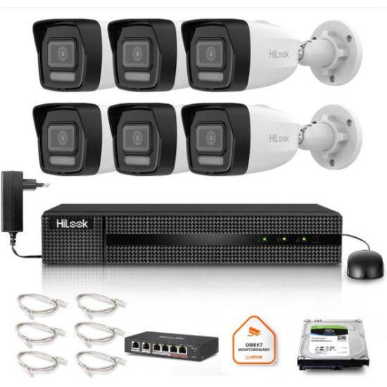 Zestaw monitoringu Hilook 4x IPC-B140HA-LU z dyskiem 2TB