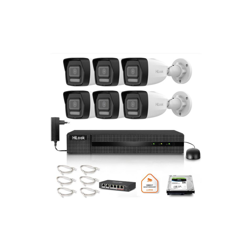 Zestaw monitoringu Hilook 4x IPC-B140HA-LU z dyskiem 2TB