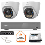 Zestaw monitoringu Imou 2x kamera IPC-PS8D-5V0-0280B 5MP kopułka PoE 