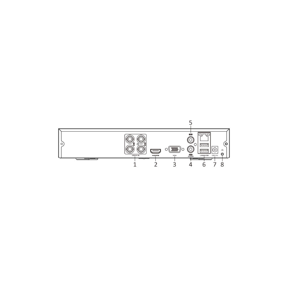 Rejestrator 5w1 Hilook 4 kanałowy 4MP DVR-4CH-4MP z dyskiem 1TB