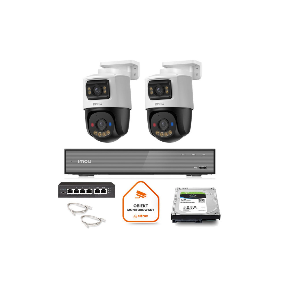 Zestaw monitoringu Imou 2x kamera IPC-PS70FP-10M0 10MP (5MP+5MP) Dual PoE