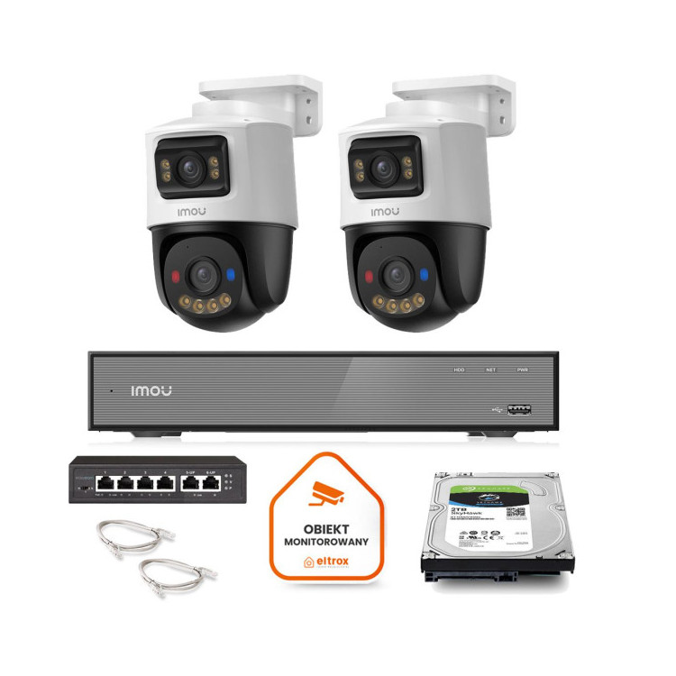 Zestaw monitoringu Imou 2x kamera IPC-PS70FP-10M0 10MP (5MP+5MP) Dual PoE