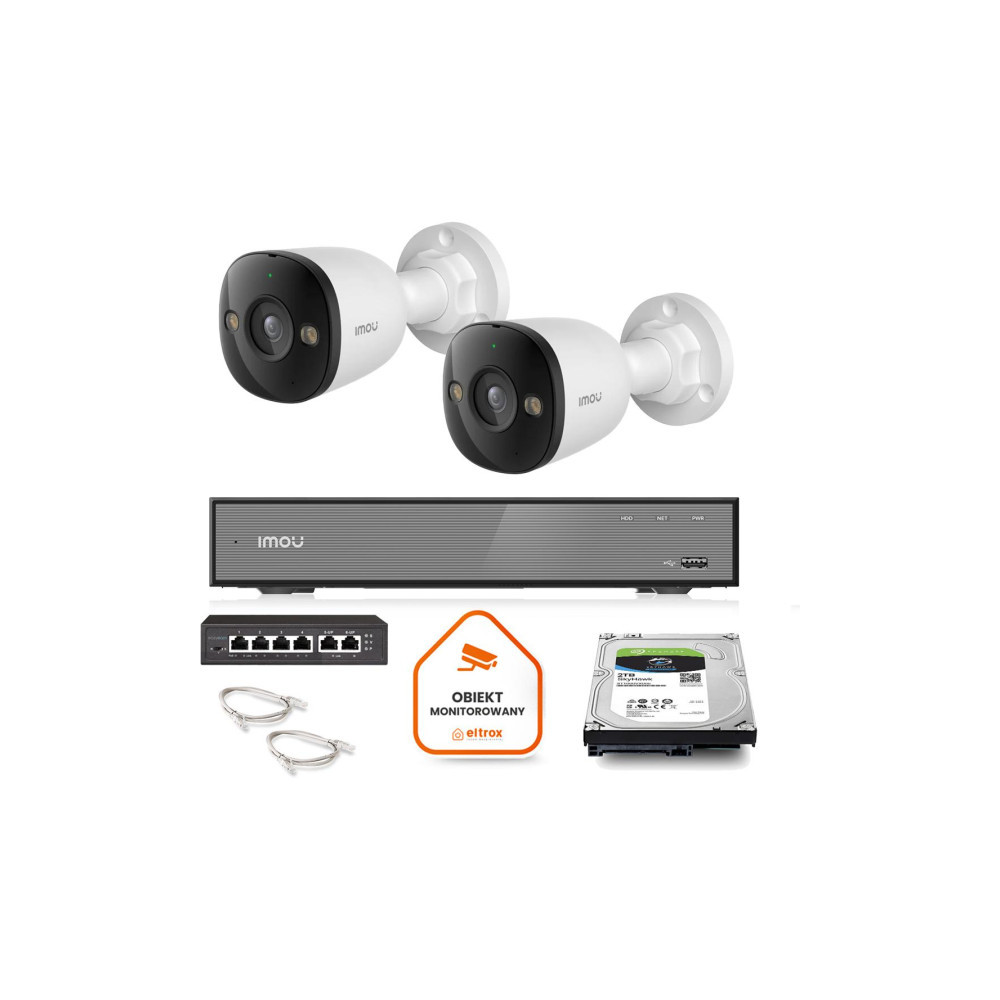 Zestaw monitoringu Imou 2x kamera IPC-PS3E-5M0-0280B 5MP tuba POE
