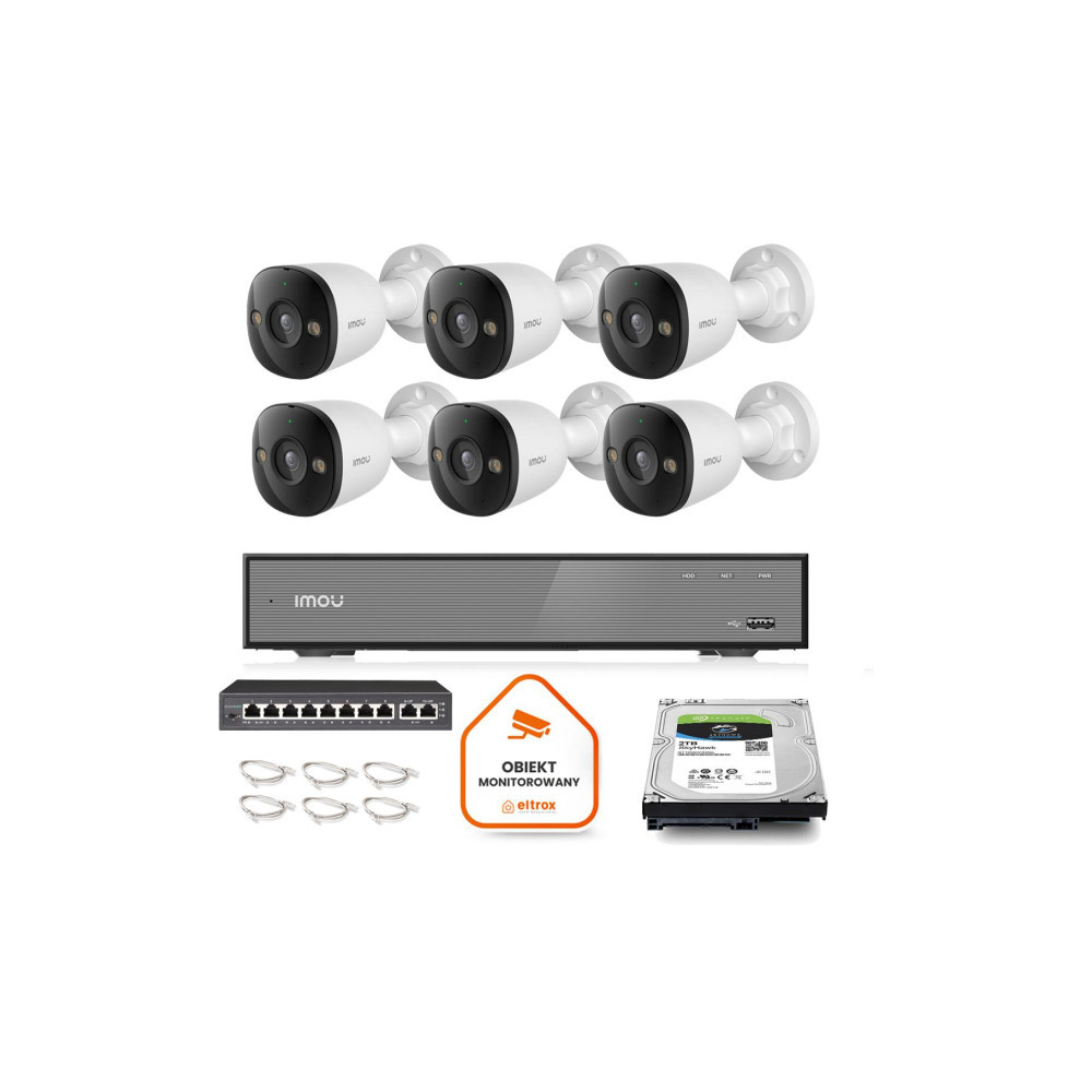 Zestaw monitoringu Imou 6x kamera IPC-PS3E-5M0-0280B 5MP tuba POE
