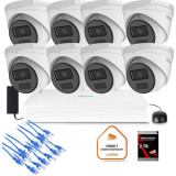 Zestaw monitoringu Hilook 8x kamera IPC-T221H-C z dyskiem 2TB