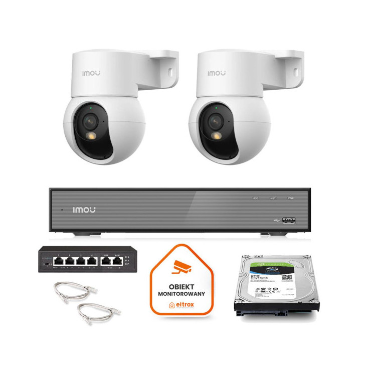 Zestaw monitoringu Imou 2x kamera IPC-PS2M-5R1 5MP PT PoE