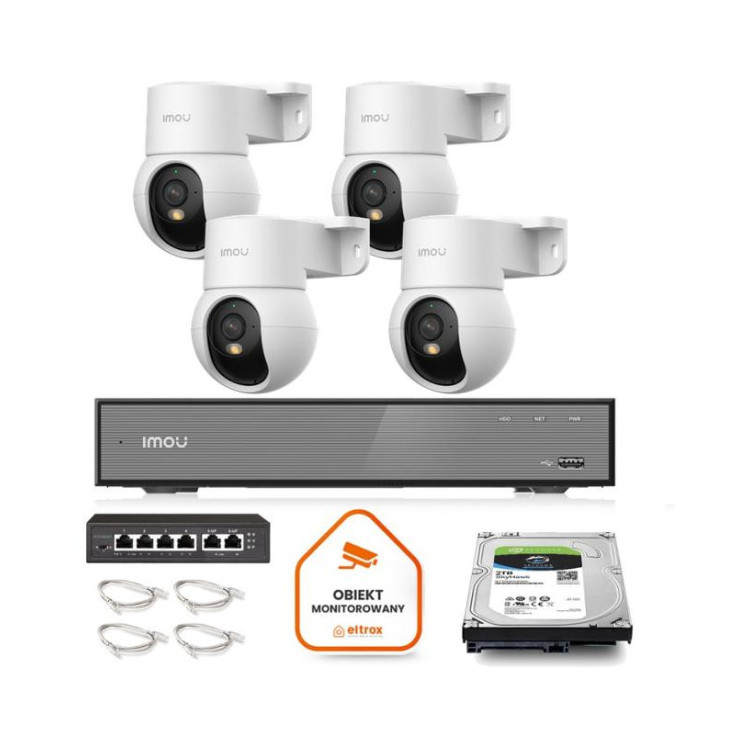 Zestaw monitoringu Imou 4x kamera IPC-PS2M-5R1 5MP PT PoE