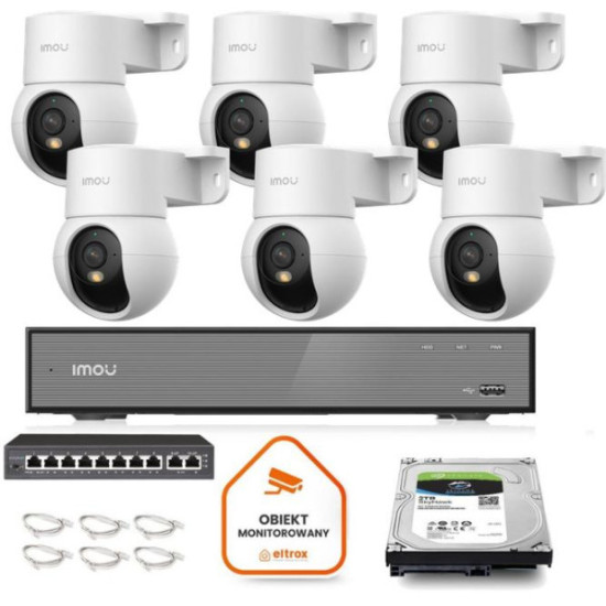 Zestaw monitoringu Imou 6x kamera IPC-PS2M-5R1 5MP PT PoE
