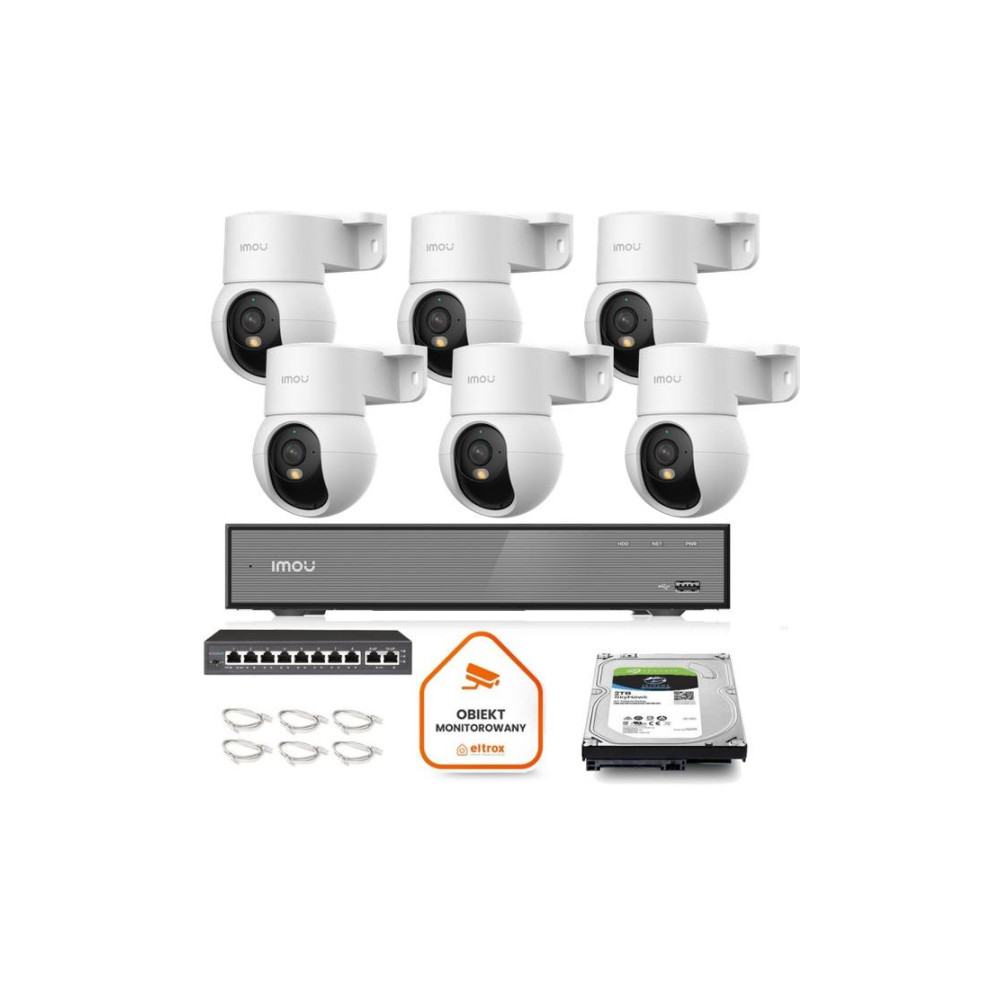 Zestaw monitoringu Imou 6x kamera IPC-PS2M-5R1 5MP PT PoE