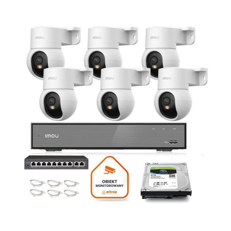 Zestaw monitoringu Imou 6x kamera IPC-PS2M-5R1 5MP PT PoE