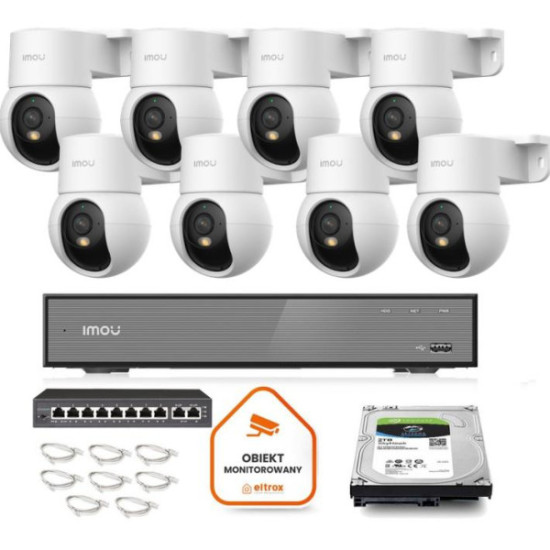 Zestaw monitoringu Imou 8x kamera IPC-PS2M-5R1 5MP PT PoE