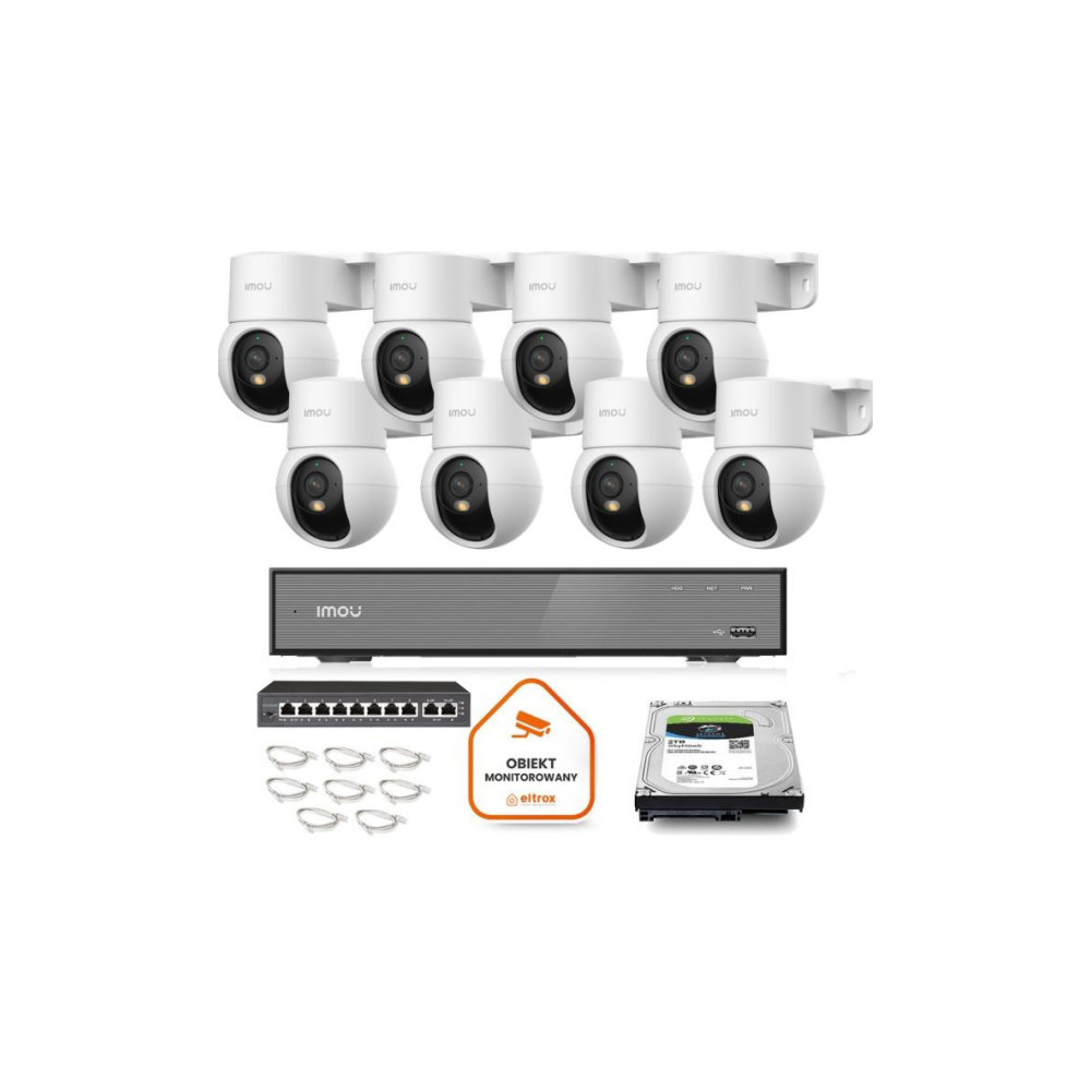 Zestaw monitoringu Imou 8x kamera IPC-PS2M-5R1 5MP PT PoE