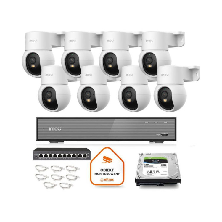 Zestaw monitoringu Imou 8x kamera IPC-PS2M-5R1 5MP PT PoE