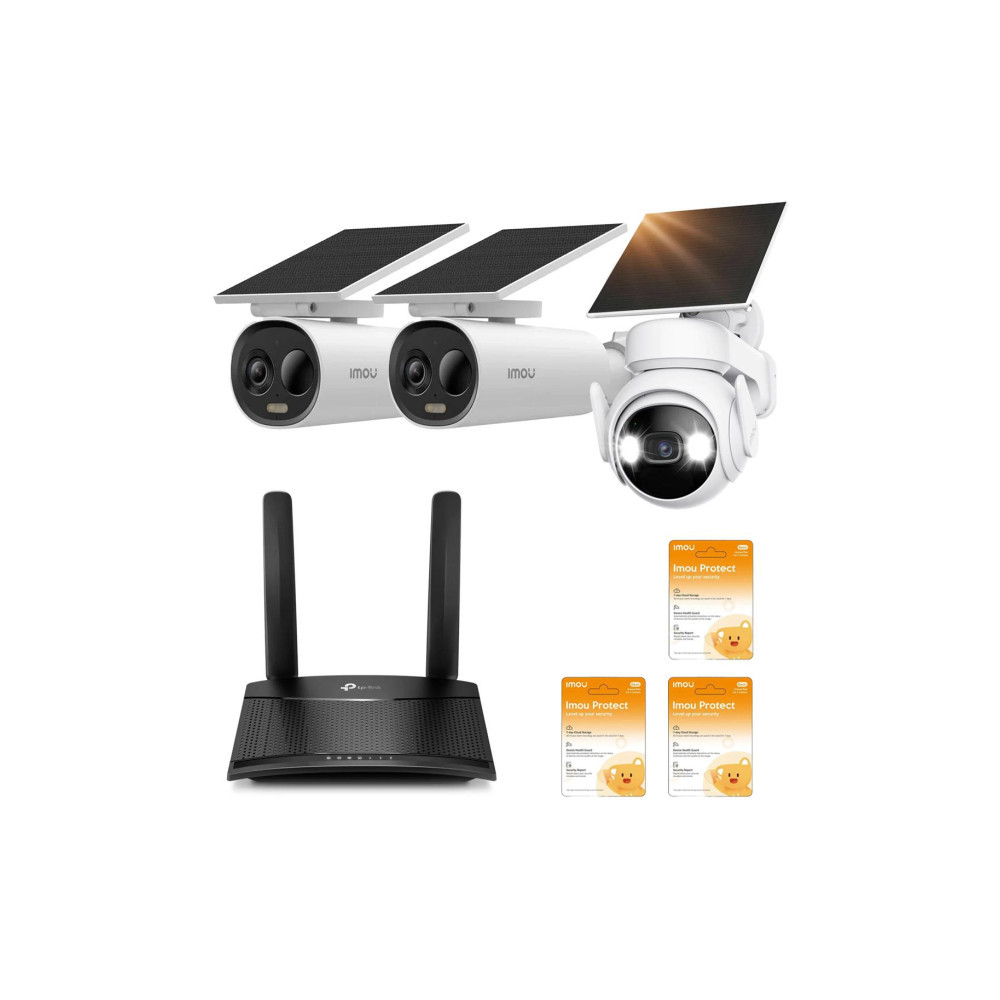 Zestaw kamer Imou 1x Cell PT kit, 2x Cell 3C AIO z routerem 4G