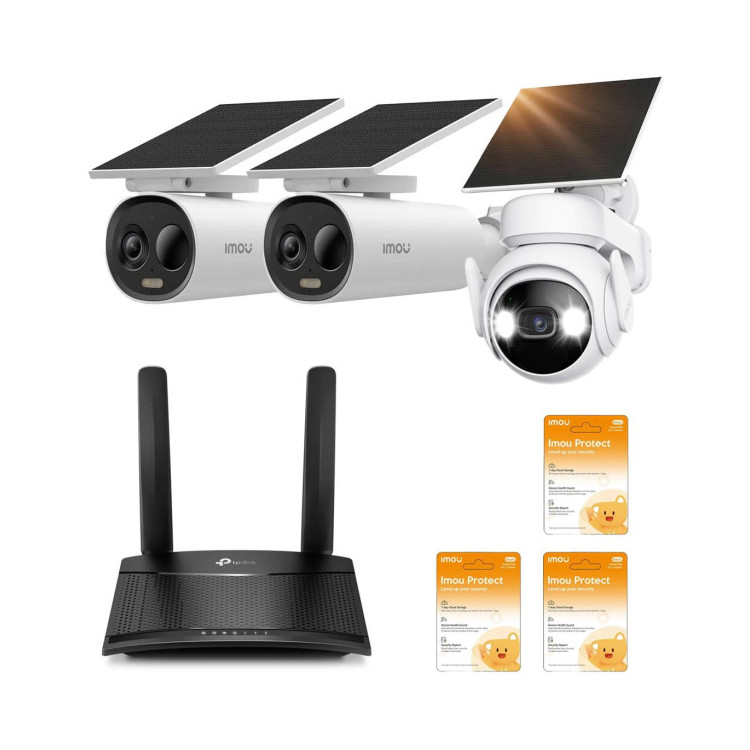 Zestaw kamer Imou 1x Cell PT kit, 2x Cell 3C AIO z routerem 4G