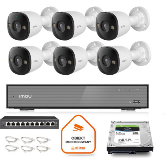 Zestaw monitoringu Imou 6x kamera PS3E-8Q0 8MP POE