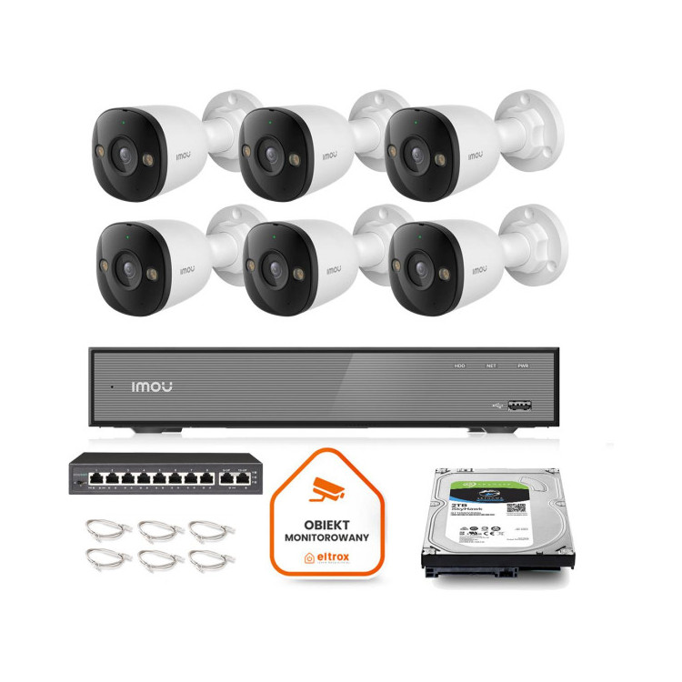 Zestaw monitoringu Imou 6x kamera PS3E-8Q0 8MP POE