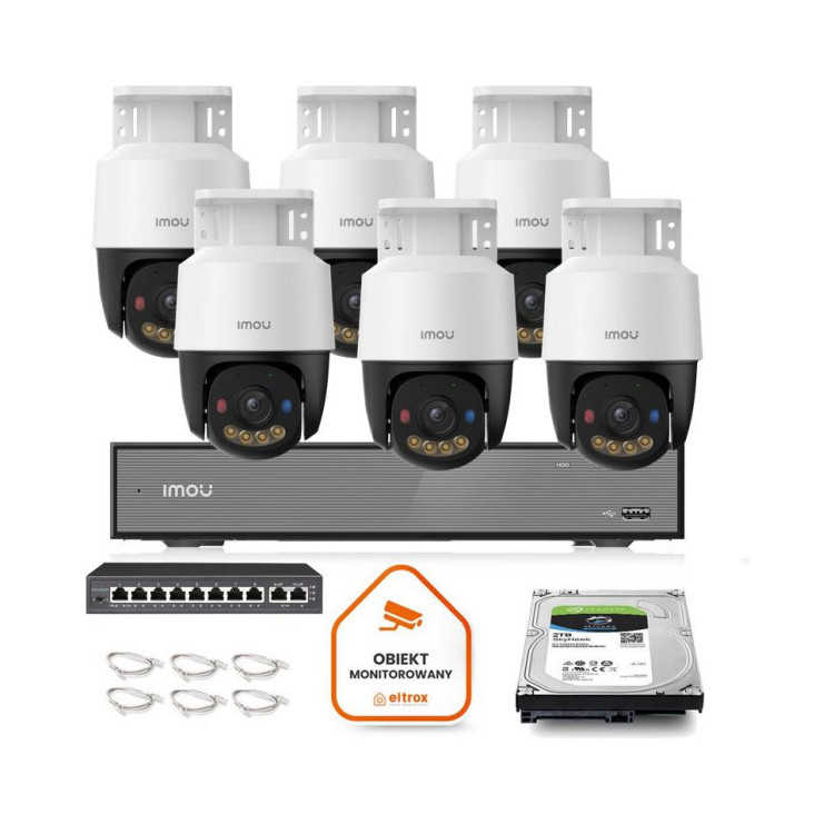 Zestaw Imou PoE 6x kamera IPC-PS7FP-5M0 5MP PT