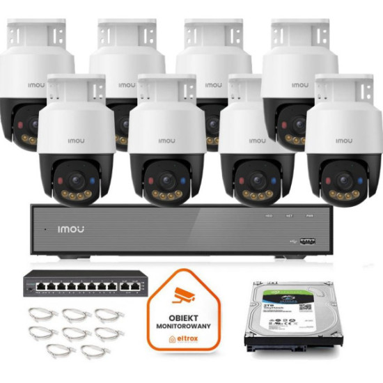 Zestaw Imou PoE 8x kamera IPC-PS7FP-5M0 5MP PT