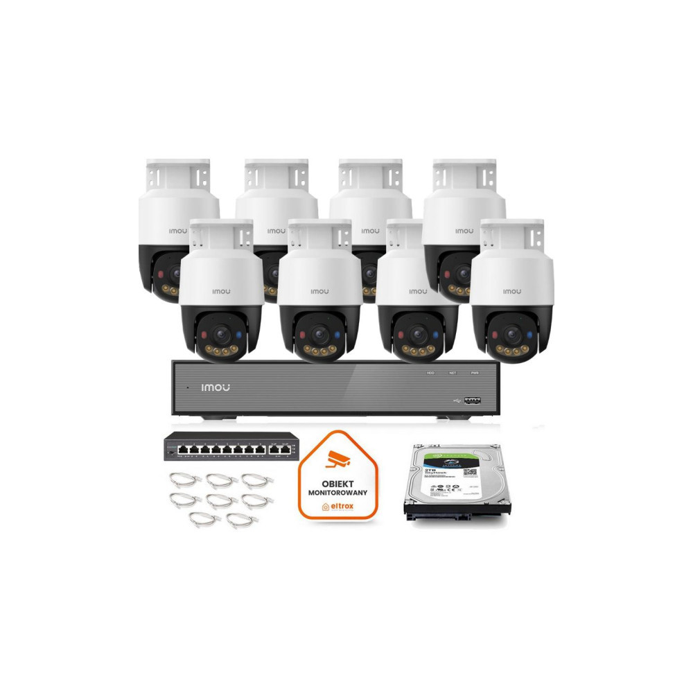 Zestaw Imou PoE 8x kamera IPC-PS7FP-5M0 5MP PT