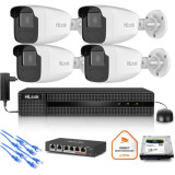 Zestaw monitoringu Hilook 4x kamera IPC-B440H(4mm)(C) z dyskiem 2TB