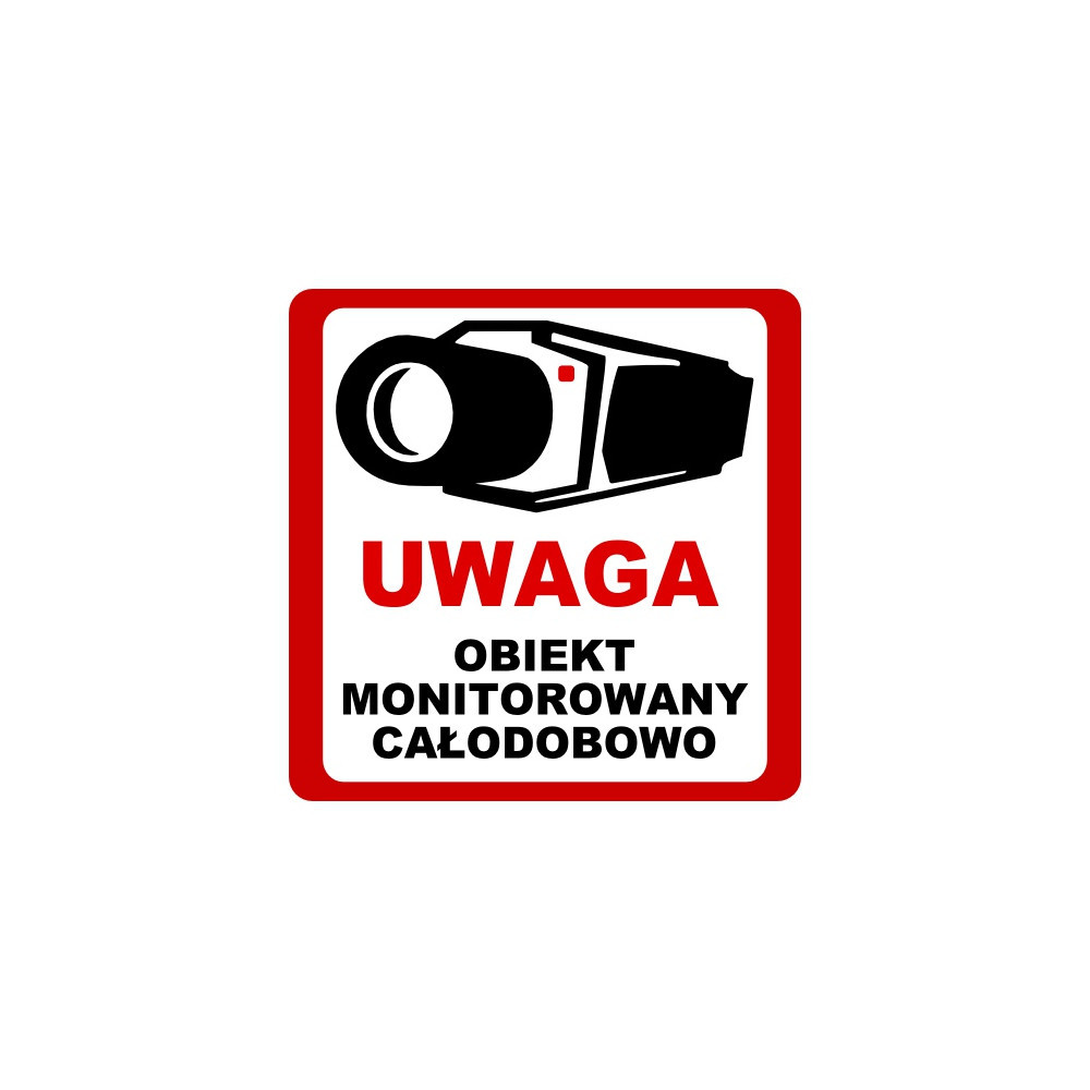 NAKLEJKA OBIEKT MONITOROWANY 20x20 6039