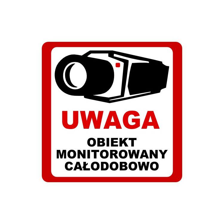 NAKLEJKA OBIEKT MONITOROWANY 20x20 6039