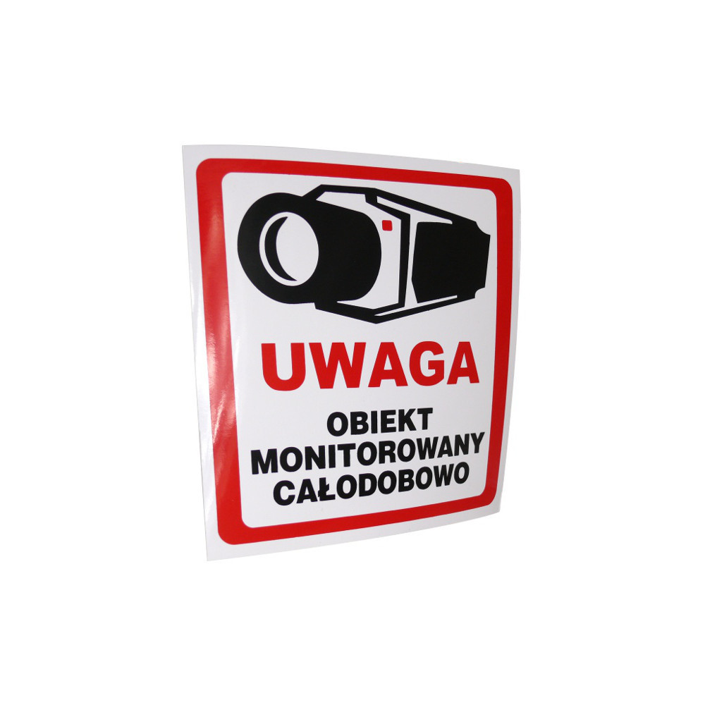 NAKLEJKA OBIEKT MONITOROWANY 20x20 6039