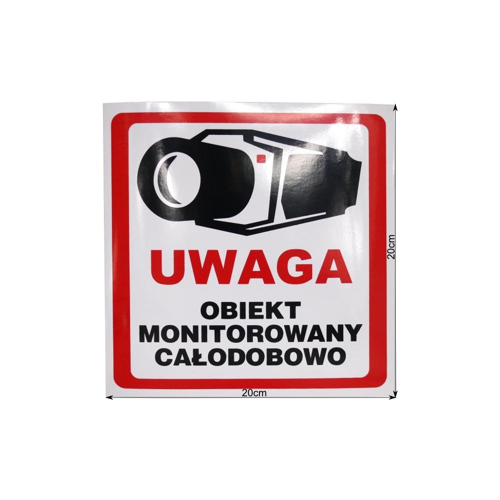 NAKLEJKA OBIEKT MONITOROWANY 20x20 6039