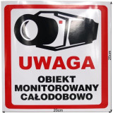 NAKLEJKA OBIEKT MONITOROWANY 20x20 6039