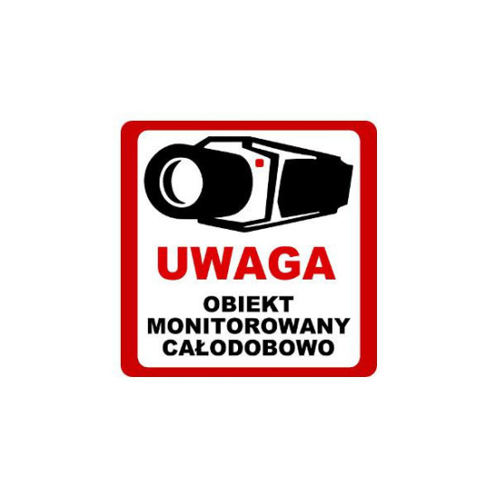 NAKLEJKA OBIEKT MONITOROWANY 10x10 8332