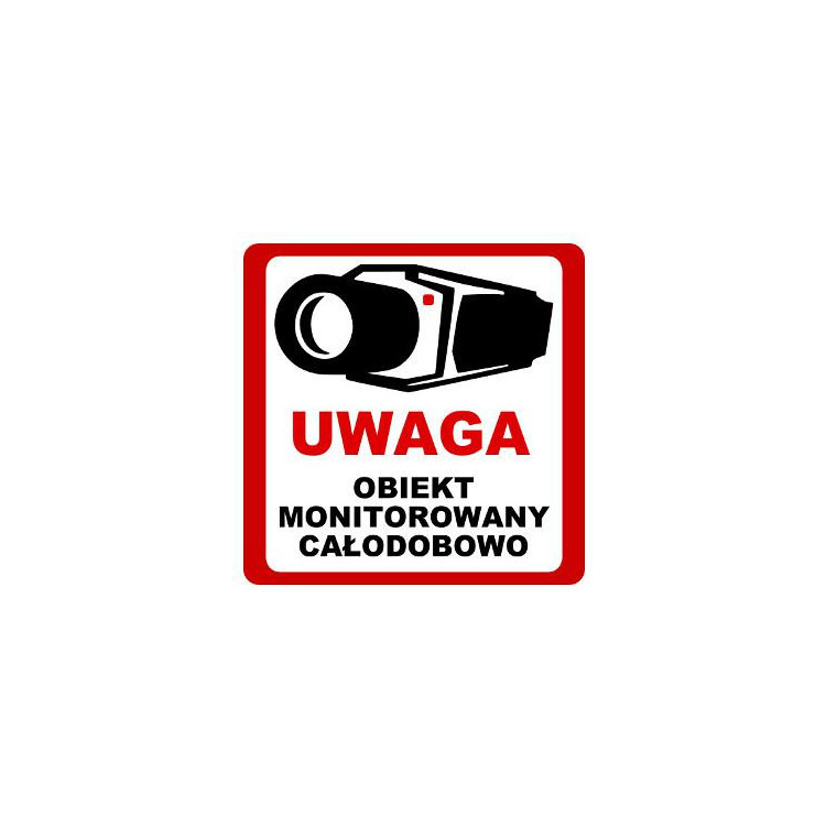 NAKLEJKA OBIEKT MONITOROWANY 10x10 8332