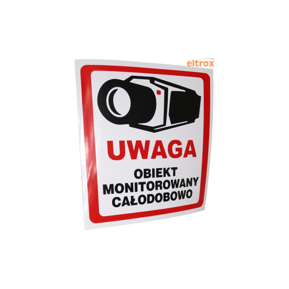 NAKLEJKA OBIEKT MONITOROWANY 10x10 8332