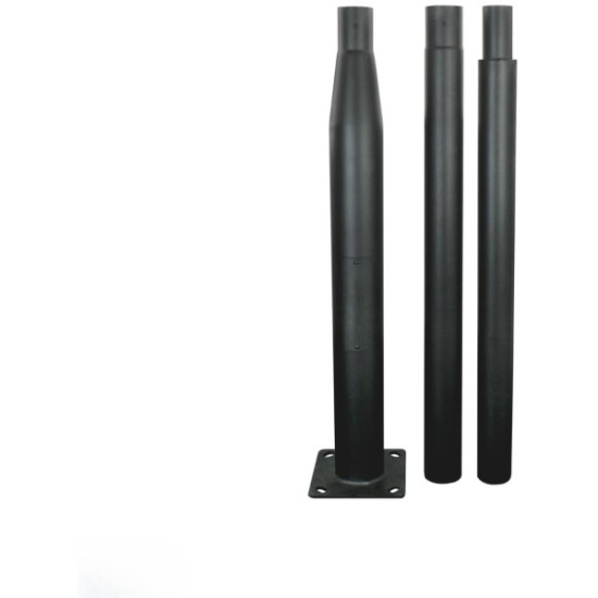 Słup oświetleniowy BEMKO składany 3 m 160×160 mm fi 60 mm czarny