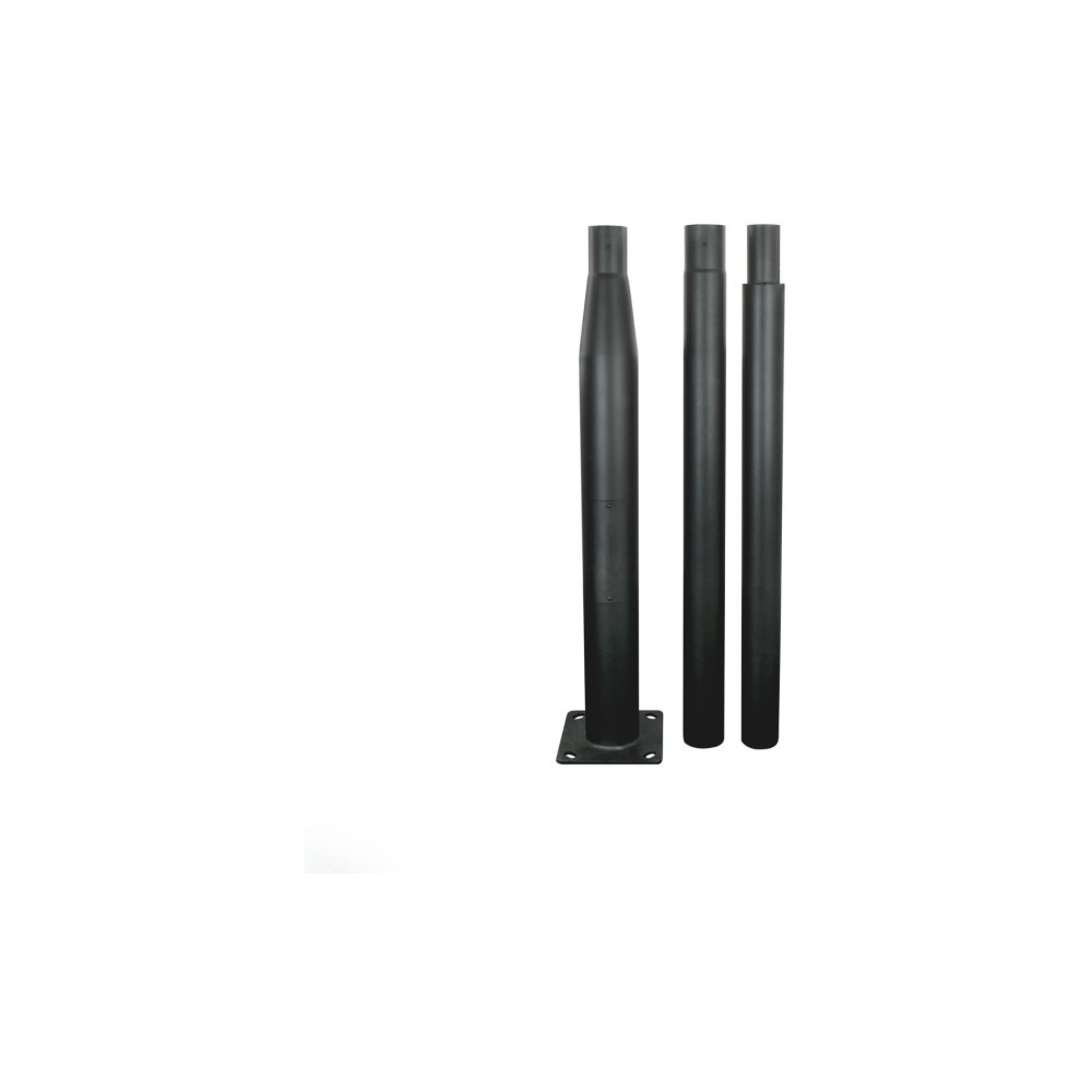 Słup oświetleniowy BEMKO składany 3 m 160×160 mm fi 60 mm czarny