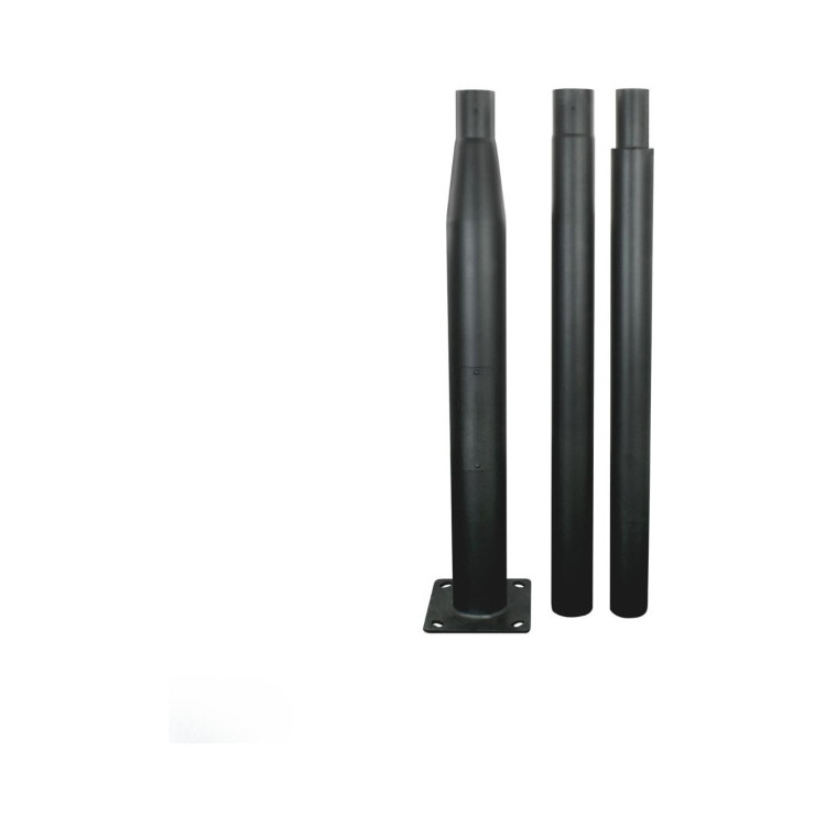 Słup oświetleniowy BEMKO składany 3 m 160×160 mm fi 60 mm czarny