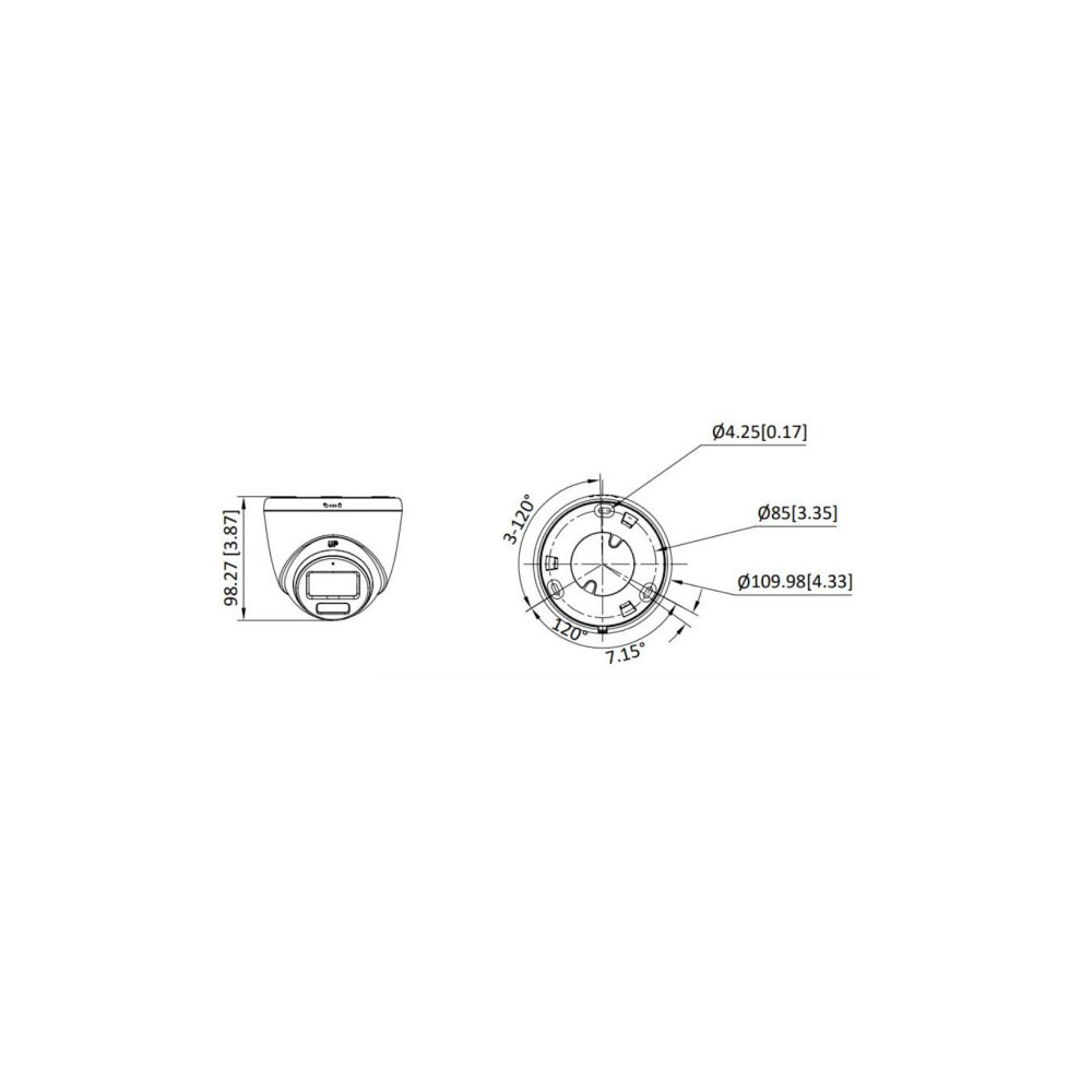 Kamera 4w1 Hikvision DS-2CE72DF3T-LFS(2.8mm)(O-STD)