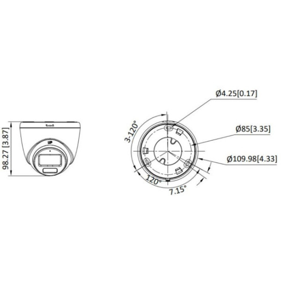 Kamera 4w1 Hikvision DS-2CE72DF3T-LSE(2.8mm)(O-STD)
