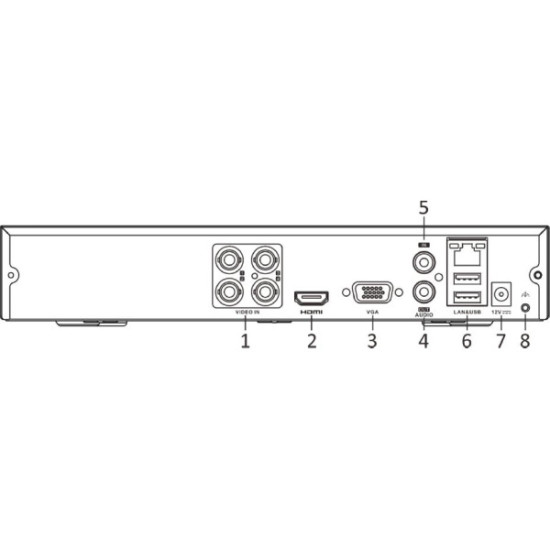 Rejestrator 5w1 Hilook 4 kanałowy 5MP DVR-204Q-M1 (E)