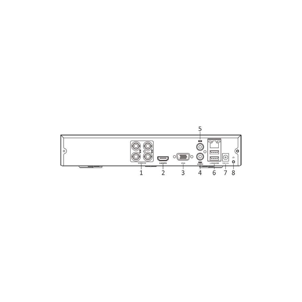 Rejestrator 5w1 Hilook 4 kanałowy 5MP DVR-204Q-M1 (E)