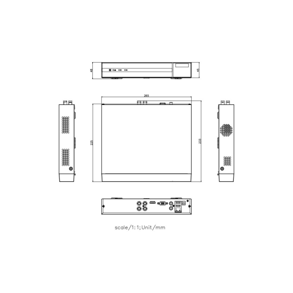 Rejestrator 5w1 Hilook 4-kanałowy 4MP DVR-204G-M1/T