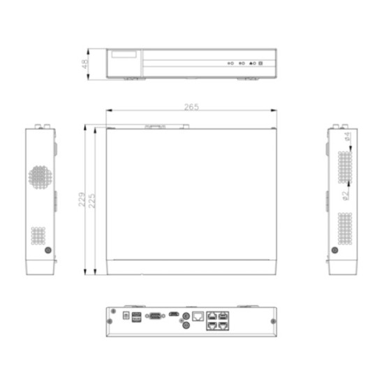 Rejestrator 5w1 Hilook 8 kanałowy 5MP DVR-8CH-5MP z dyskiem 2TB