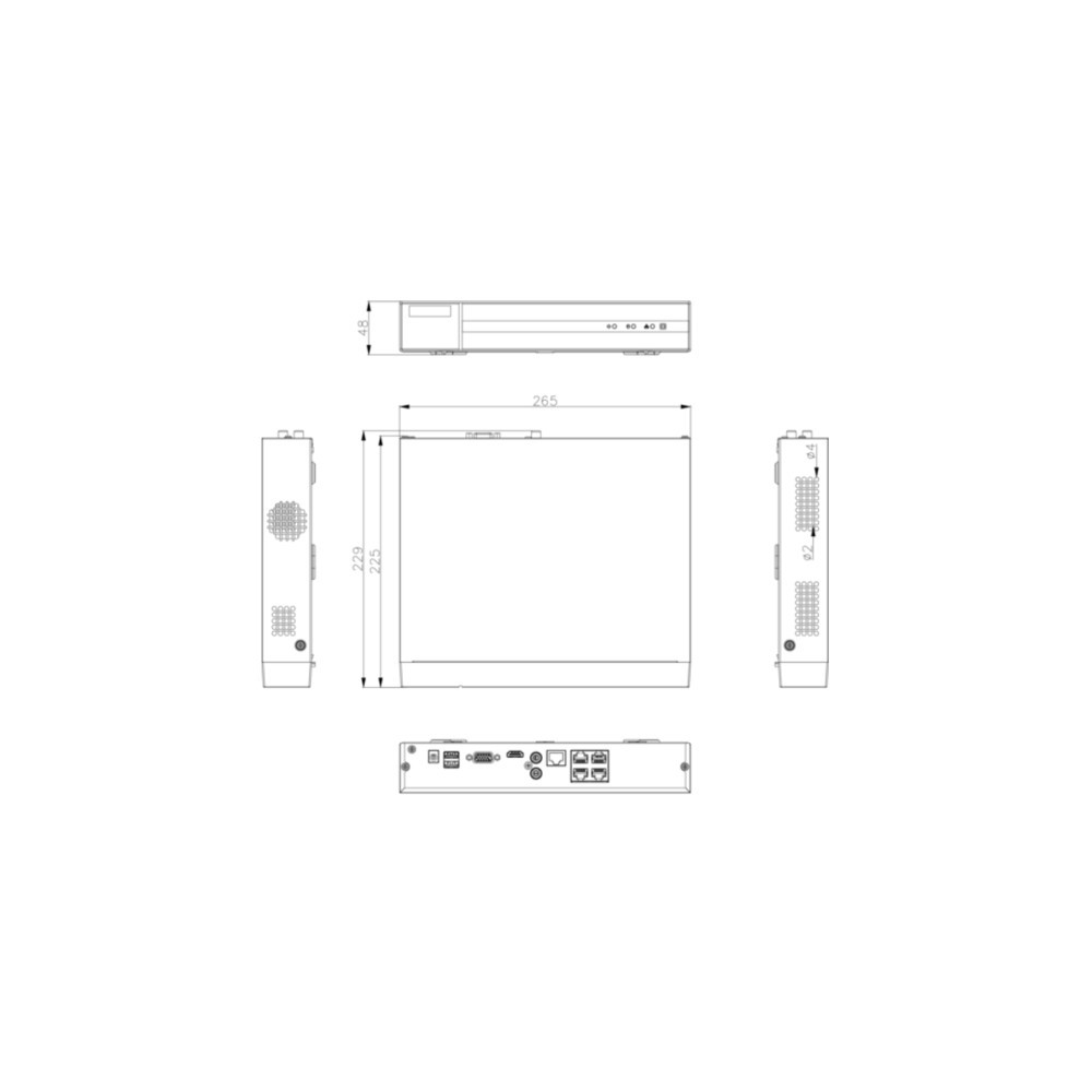 Rejestrator 5w1 Hilook 8 kanałowy 5MP DVR-8CH-5MP z dyskiem 2TB