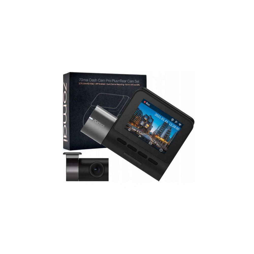 Wideorejestrator 70mai Smart Dash Cam Pro Plus A500S 2.7K/WiFi/GPS + kamera tylna RC06