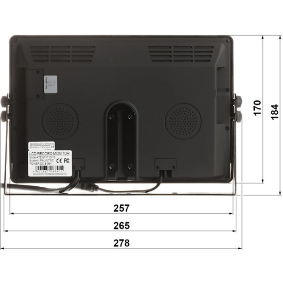 REJESTRATOR MOBILNY Z MONITOREM ATE-NTFT10-T3 4 KANAŁY 10 " AUTONE