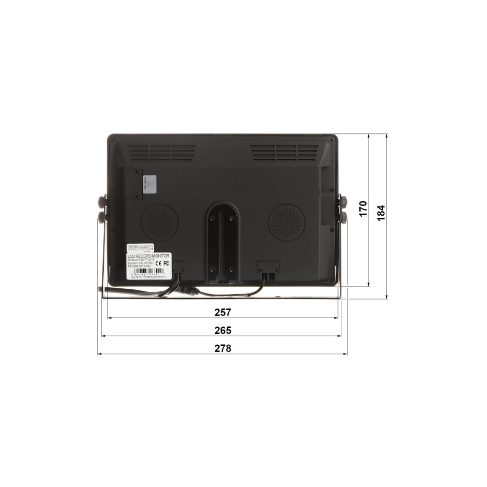 REJESTRATOR MOBILNY Z MONITOREM ATE-NTFT10-T3 4 KANAŁY 10 " AUTONE